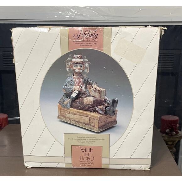 Melody in Motion Willie the Hobo Hand Painted Porcelain - Picture 1 of 9